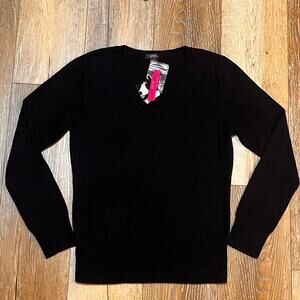 NWT Prive 100% Cashmere Sweater Black Women’s Medium Minimalist Classic Luxury